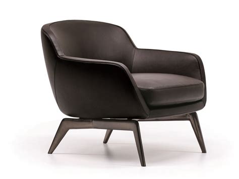 Belt Leather Armchair With Armrests By Minotti Design Rodolfo Dordoni