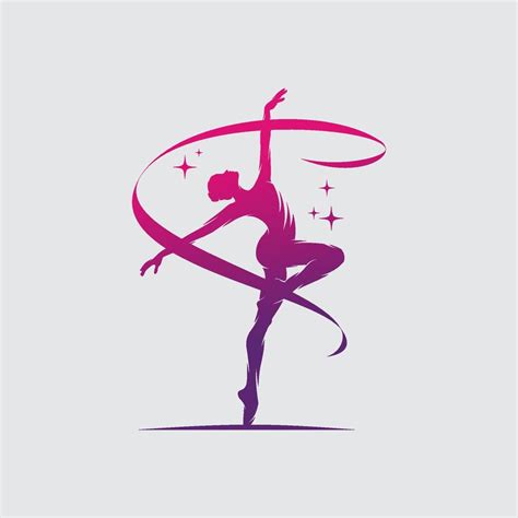 gimnasta rítmica en el logo de la arena profesional 11161633 Vector en