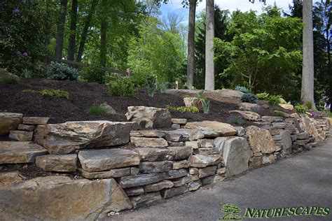 Natural Stone Retaining Walls Naturescapes Landscape Specialists