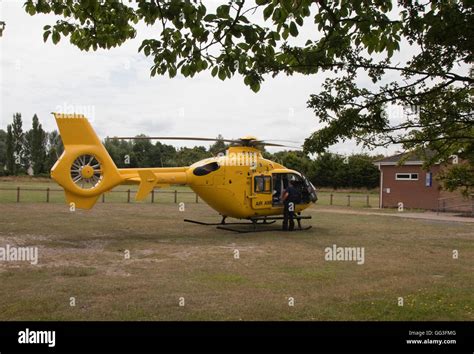 Air Ambulance Helicopter East Anglia Stock Photo Alamy