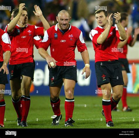 Sport Rugby Union Rwc2003 Rhys Williams Robin Mcbryde Lestyn Harris Hi