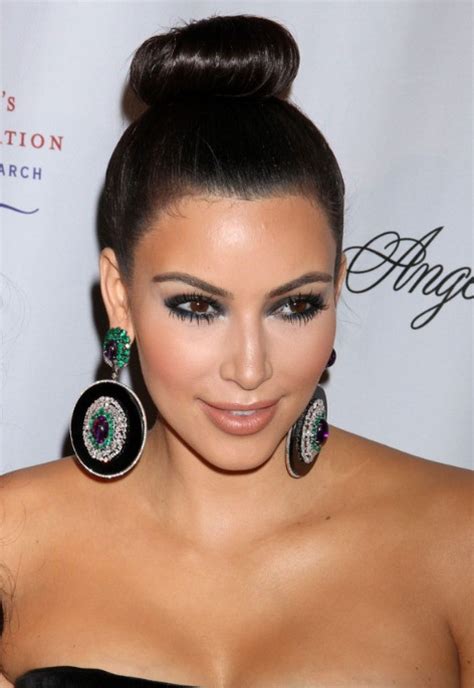 Latest Sleek Bun Prom Hairstyles From Kim Kardashian Hairstyles Weekly