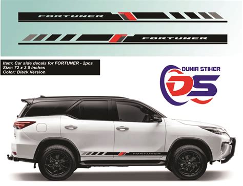 Stiker Cutting List Fortuner Stiker Striping Fortuner Stiker Mobil