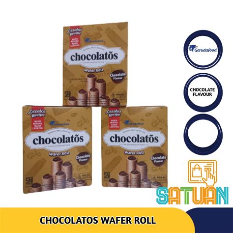 CHOCOLATOS WAFER ROLL 1 BOX 24 PCS SATUAN TOKO WAFER ROLL RASA