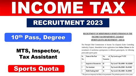 Income Tax Recruitment Income Tax New Vacancy Income Tax