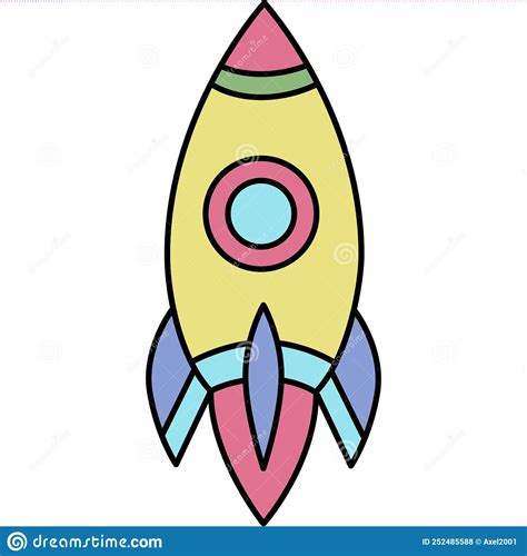 Vector Spaceship And Ufo Vector Set In Cartoon Style Rocket And