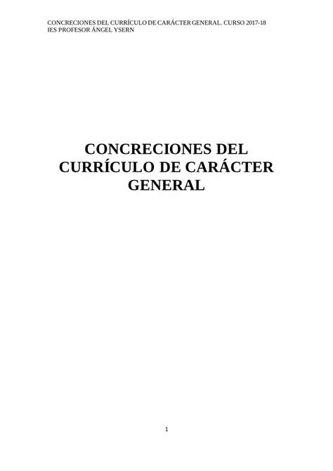 Pdf Concreciones Del CurrÍculo De CarÁcter …iesprofesorangelysern Es