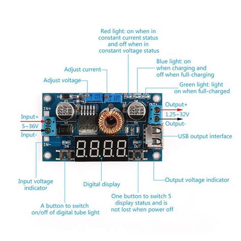 Led Dc Dc Constant Current Voltage Buck Step Down Converter 3 3v 5v 12v 24v 5a Ebay