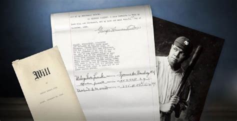 Babe Ruth S Will At Auction