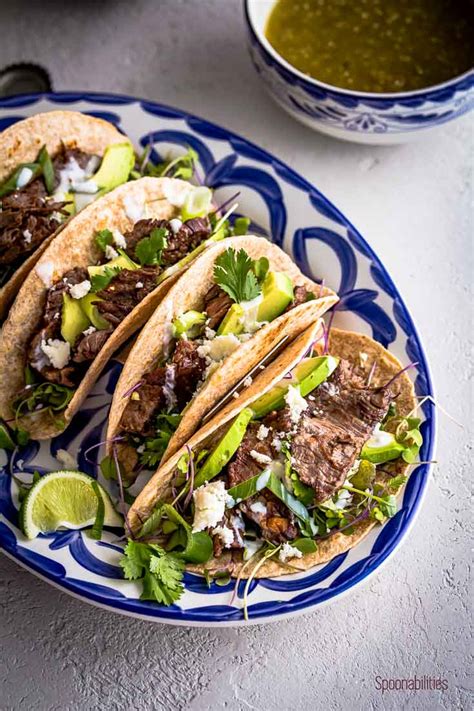 Skirt Steak Tacos Recipe | Carne Asada Tacos | Spoonabilities