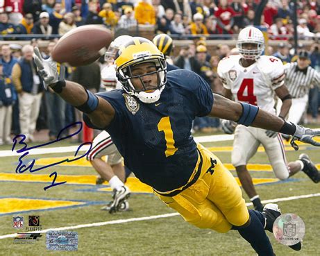 Autographed Braylon Edwards Michigan Wolverines Football Photo