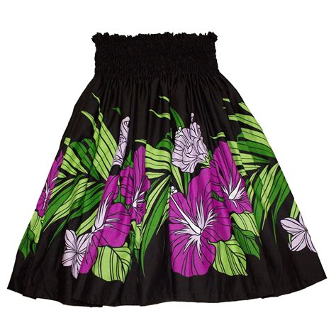 Rainbow Hawaiian Products Hawaiian Pa U Hula Skirt Hawaii Print Flower For Womens Color Black