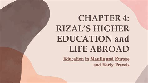 Solution Chapter 4 Rizal S Higher Education Studypool