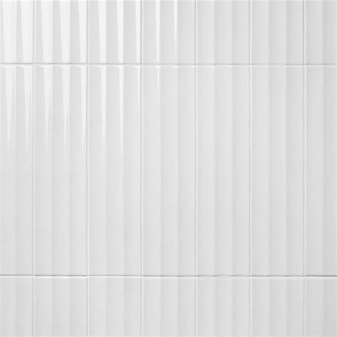 Colorplay Fluted White 4 5x18 3D Glazed Crackled Ceramic Tile In 2023