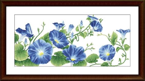 Morning Glory Cross Stitch Pattern Phavbitis Nil Chois Pdf Etsy