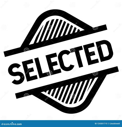 Selected stamp on white stock vector. Illustration of stamp - 124301715