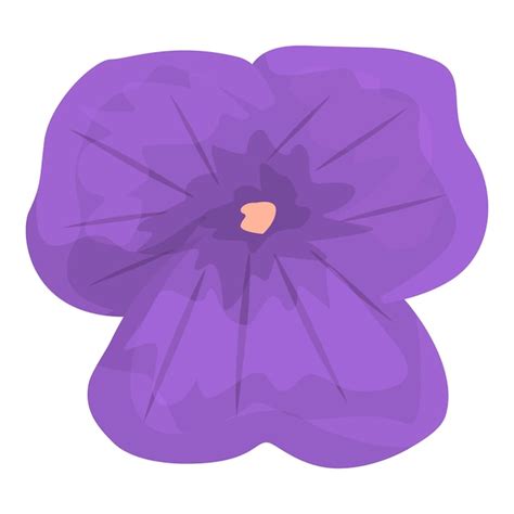 Violeta Flor Cone Desenho Animado Vetor Flor Amor Perfeito Primavera