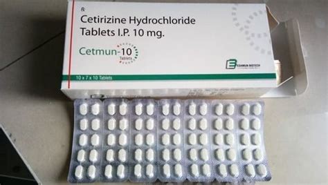 Cetirizine Hydrochloride Tablets Ip 10mg Cetmun 10 At Best Price In