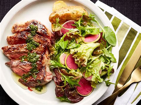 Chargrilled Scotch Fillet Steak With Kipfler Potatoes Salad And Salsa Tasman Butchers