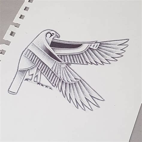 Egyptian Falcon Drawing