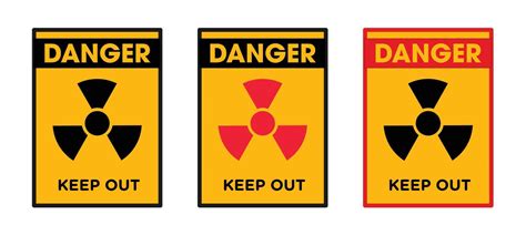 Danger high radiation area keep out sign 42114800 Vector Art at Vecteezy