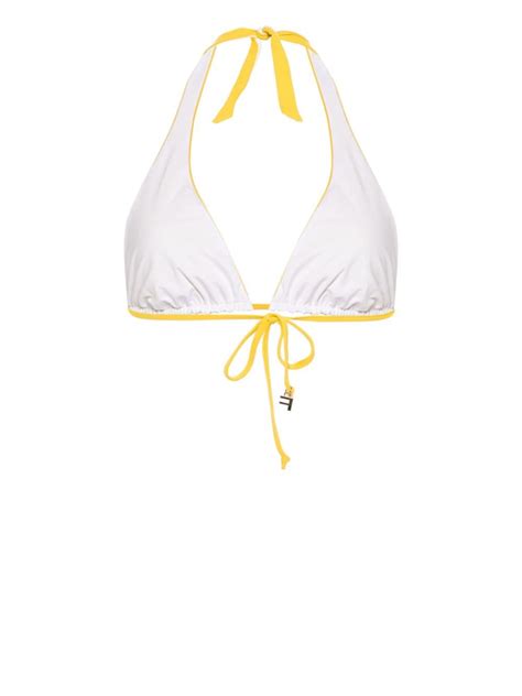 Fisico Reversible Triangle Bikini Top Yellow FARFETCH