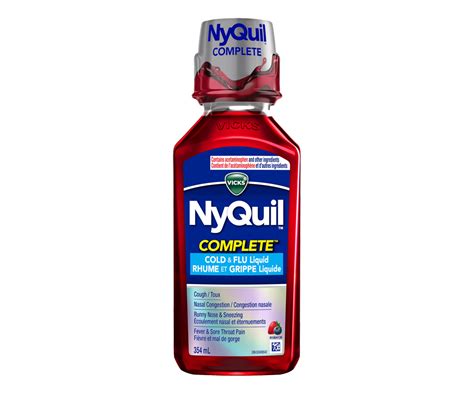 Nyquil Complete M Dicament Liquide De Nuit Contre Le Rhume Et La Grippe