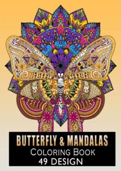 Download Pdf Butterfly And Mandalas Coloring Book 49 Design 49