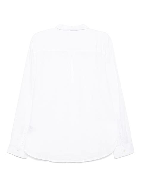 James Perse Linen Long Sleeves Shirt White Farfetch