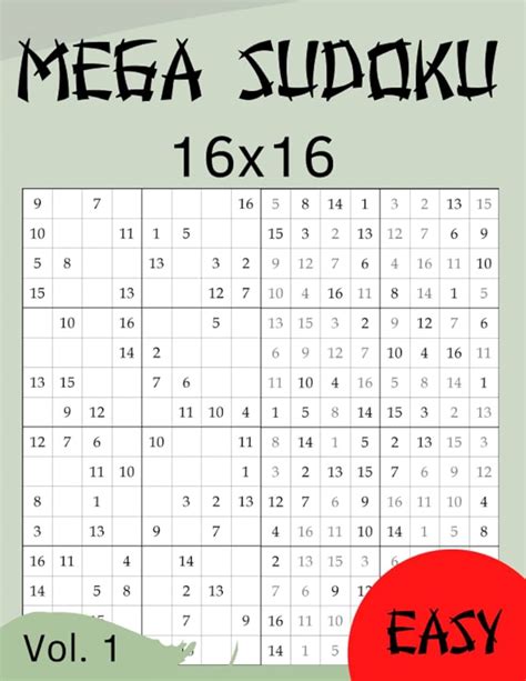 Mega Sudoku X Grid Large Easy Level Puzzles Worksheets Library