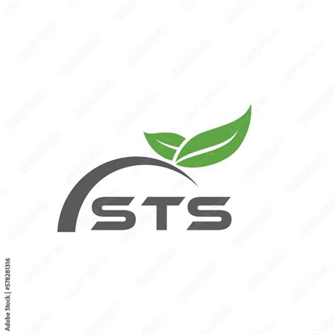 STS letter nature logo design on white background. STS creative ...