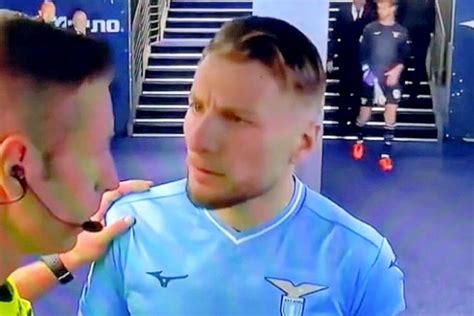 Immobile A Colloquio Con L Arbitro Massa Nel Tunnel Durante Il Derby