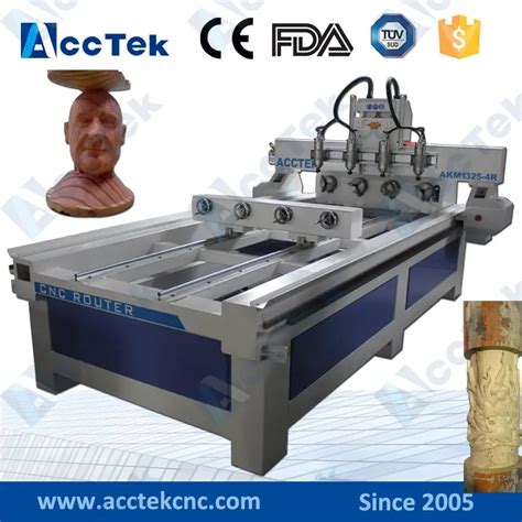 AKM1325 4R Multi Heads 4 Axis Rotary Wood Carving Cnc Router Price