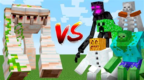 Super Mutant Iron Golem Vs All Mutant Creatures In Minecraft Super