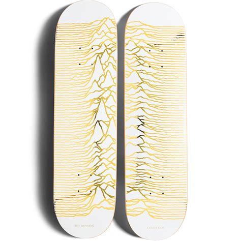 Color Bars X Joy Division Unknown Pleasures Skateboard Decks Set White Note Shop