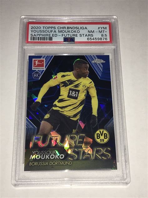 2020 21 Topps Chrome Bundesliga Sapphire Ed 29 Youssoufa Moukoko RC