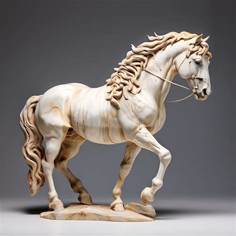 A fine pristine sculpture of a ancient Roman steed by 박형춘 - Playground