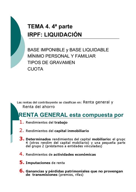 Apuntes De Fiscalidad Incluido Irpf Docsity