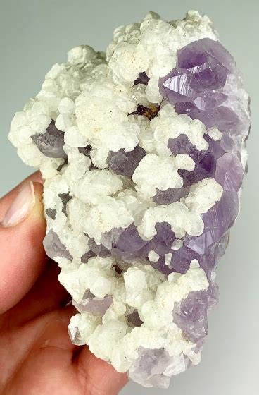 Calcite With Quartz Var Amethyst Minerals For Sale