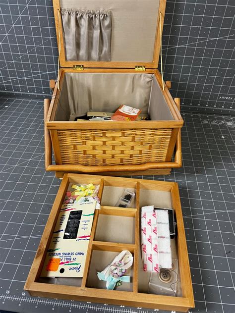 Sewing Basket With Supplies Included