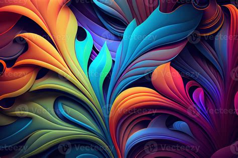 Abstract neon organic colorful background wallpaper design. . Digital Art Illustration 22400494 ...