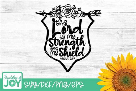 Lord Is My Shield Svg BIble Verse Graphic By Foundationofjoy