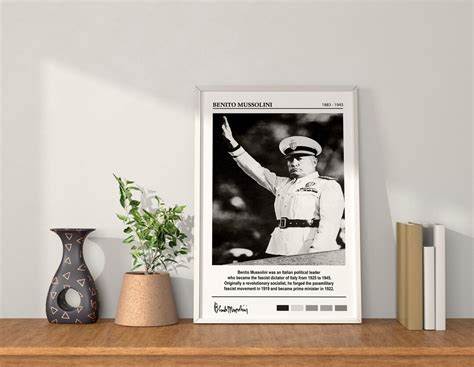 Benito Mussolini Poster Commender Poster Historical Poster Etsy