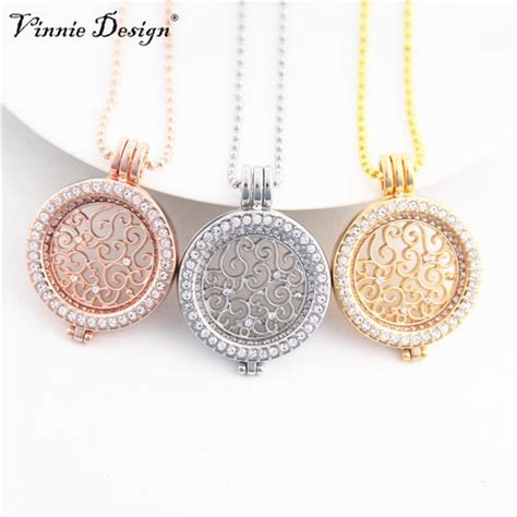 Vinnie Design Jewelry 35mm Coin Necklace Sets Coin Holder Fit My 33mm