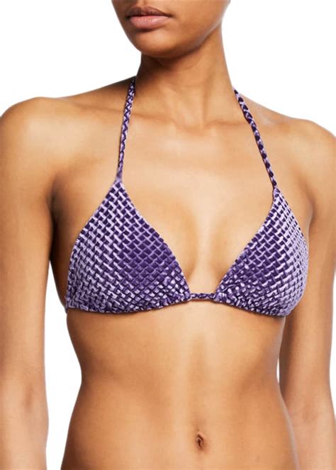 Onia Megan Velvet Triangle Bikini Top And Matching Items Matching