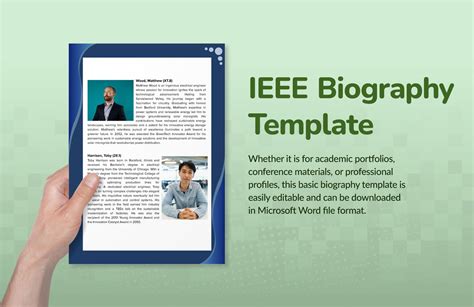 Professional Biography Template in Word, PDF, Google Docs - Download ...