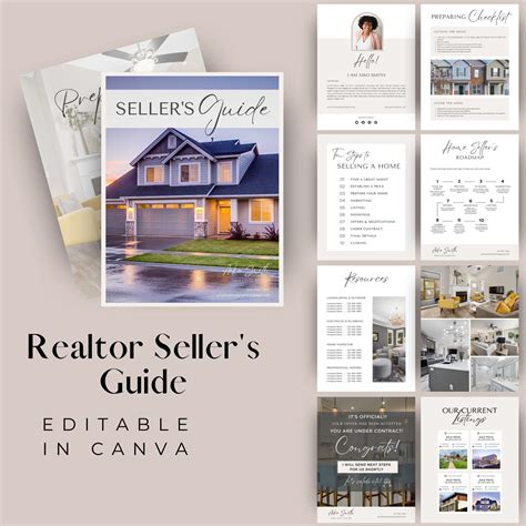 Real Estate Agent Sellers Guide Template, Canva, Realtors, Real Estate