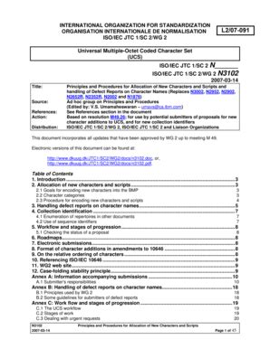 Fillable Online Unicode INTERNATIONAL ORGANIZATION FOR STANDARDIZATION