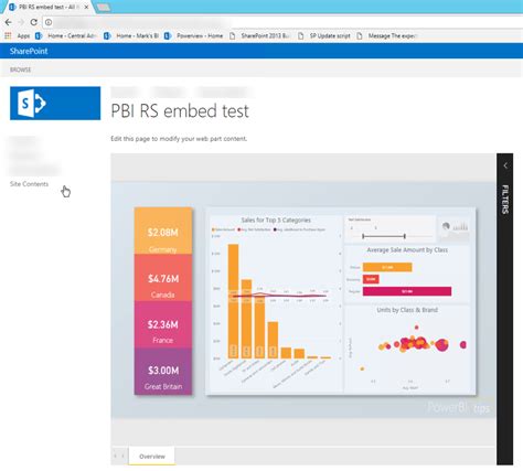 Embed A Power Bi Report Server Report Using An Iframe In Sharepoint