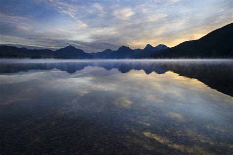 Mist Rising From Lake McDonald Free Stock Photo - Public Domain Pictures